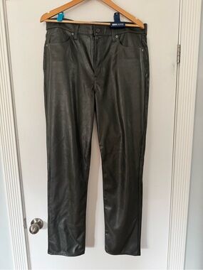 GAP Leather Pants - Dark Green - Size 16